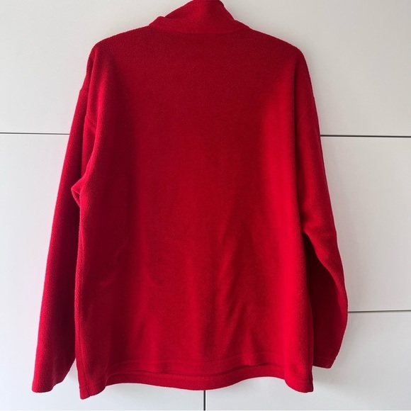 Vintage Columbia Red Quarter Zip Fleece Sweater - Picture 8 of 9